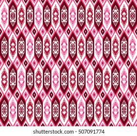 Ethnic seamless pink pattern. Boho abstract textile print