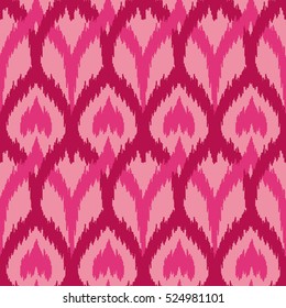 Ethnic seamless pink pattern. Boho textile print. Geometric wallpaper with abstract design.