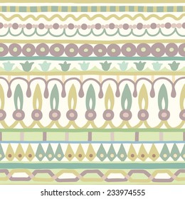 Ethnic seamless stripe pattern. Vector illustration for your cute design. Borders and frames.