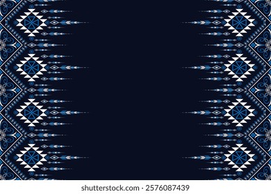 Ethnic seamless textile design. Ikat tribe. Geometric pattern embroidery. Background or carpet. Wallpaper. Curtain pattern, vector illustration.	