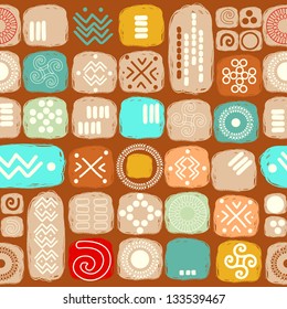Ethnic seamless  texture, endless vector  pattern, template for design and decoration