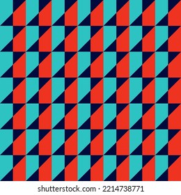 Ethnic seamless triangle vector ornament in bright colors, bold, punchy forms that demand attention, ideal geometry
