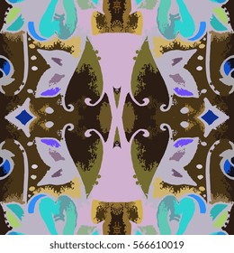 Ethnic seamless tribal pattern. Print for fabric. Vector  illustration.