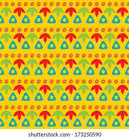 ethnic seamless vector background pattern sun