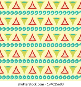 ethnic seamless vector background pattern triangle