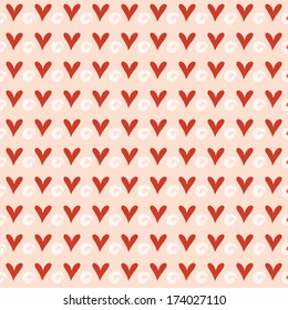 ethnic seamless vector background pattern pink heart