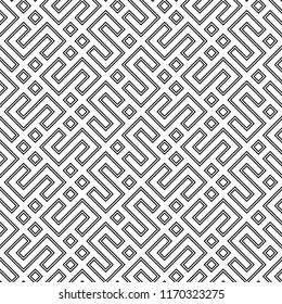 Ethnic signs. Tribal wallpaper. Symbols background. Ancient embroidery ornament. Mosaic motif. Digital paper, textile print, surface texture, web design, artwork pattern, backdrop. Seamless abstract. 