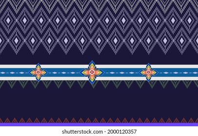 Ethnic silk, unique fabric pattern, inherited for a long time, Asian people, vector illustration for textile design.