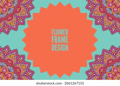Ethnic simple background colorful round ornament