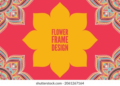 Ethnic simple background colorful round ornament