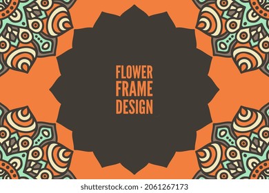 Ethnic simple background colorful round ornament