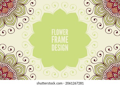 Ethnic simple background colorful round ornament