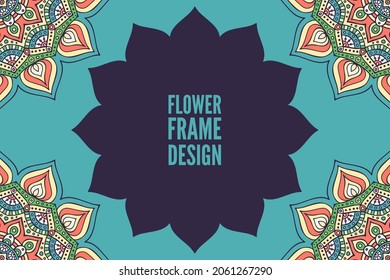 Ethnic simple background colorful round ornament