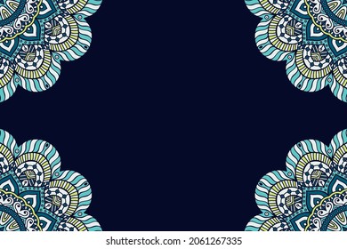 Ethnic simple background colorful round ornament