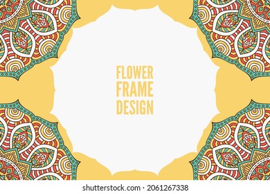Ethnic simple background colorful round ornament