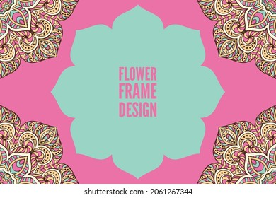 Ethnic simple background colorful round ornament