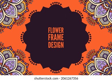 Ethnic simple background colorful round ornament