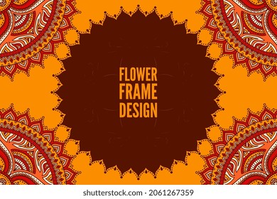 Ethnic simple background colorful round ornament