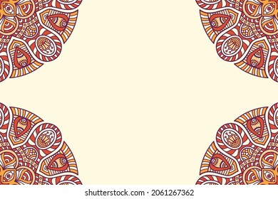 Ethnic simple background colorful round ornament