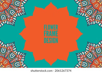 Ethnic simple background colorful round ornament