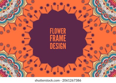 Ethnic simple background colorful round ornament