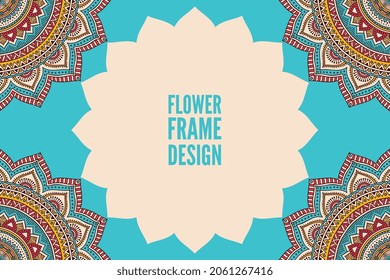 Ethnic simple background colorful round ornament