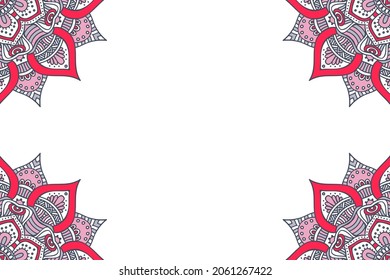 Ethnic simple background colorful round ornament