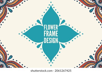 Ethnic simple background colorful round ornament