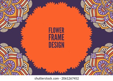 Ethnic simple background colorful round ornament