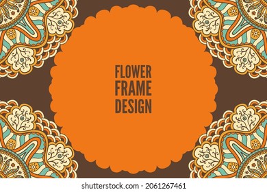 Ethnic simple background colorful round ornament