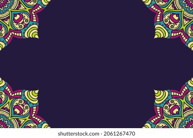 Ethnic simple background colorful round ornament