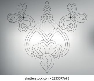 ethnic slavic patterns. tattoo sketch interesting pattern