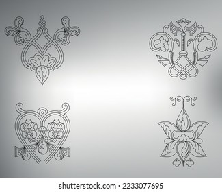 patrones étnicos eslavos. esbozo de tatuaje patrón interesante