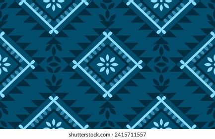 Ethnic southwest tribal navajo ornamental seamless pattern fabric colorful design for textile printing