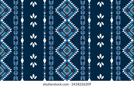 Ethnic southwest tribal navajo ornamental seamless pattern fabric colorful design for textile printing