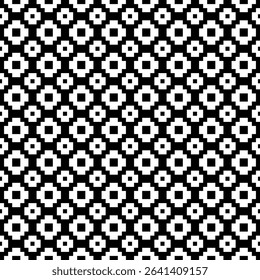 Ethnic square black and white cubic geometric abstract pattern.Seamless Embroidery style. Design for background wallpaper,clothing,wrapping,fabric,cover,textile,Print.Tribal motif.vector illustration.