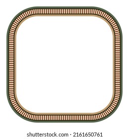 Ethnic square frame. Decorative border with Mexican textile pattern.