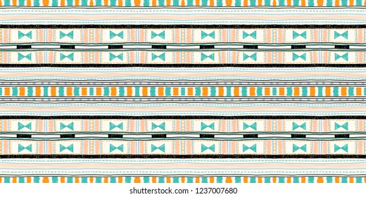 Ethnic strip. Tribal vector ornament. Seamless African pattern. Carpet with chevrons. Aztec style. Geometric mosaic on the tile. Ancient interior. Modern rug. Geo print on textile. Kente Cloth