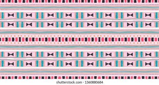 Ethnic strip. Tribal vector ornament. Seamless African pattern. Carpet with chevrons. Aztec style. Geometric mosaic on the tile. Ancient interior. Modern rug. Geo print on textile. Kente Cloth
