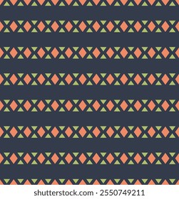 Padrão de faixa étnica sem emenda. Ornamento texturizado de fundo de vetor geométrico tribal motivo boho