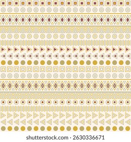 Ethnic stripe seamless pattern. Tribal geometric vector background, boho motif, textured ornament illustration. Textile print