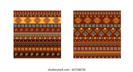 Ethnic striped boho style seamless pattern. Vector fabric design