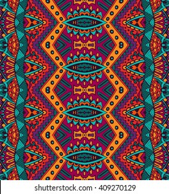 ethnic striped fashion pattern for fabric. Abstract geometric mosaic vintage seamless pattern ornamental. 