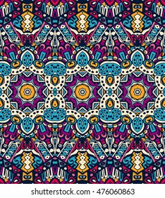 ethnic striped fashion pattern for fabric. Abstract geometric mosaic vintage seamless pattern ornamental.