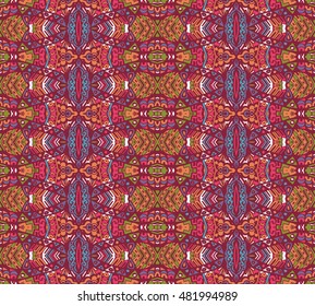ethnic striped fashion pattern for fabric. Abstract geometric mosaic vintage seamless pattern ornamental.