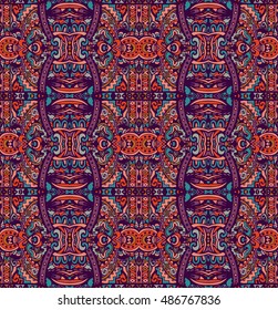ethnic striped fashion pattern for fabric. Abstract geometric mosaic vintage seamless pattern ornamental.