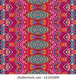ethnic striped fashion pattern for fabric. Abstract geometric mosaic vintage seamless pattern ornamental.