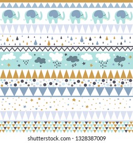 Ethnische Stripte nahtlose Muster geometrische Design, Babymuster