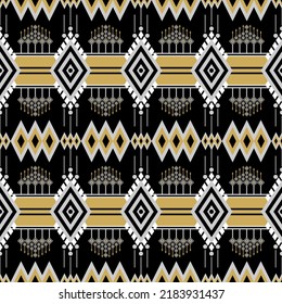 Fondo abstracto de estilo étnico. Patrón sin foco con ornamento navajo. Fondo vectorial con motivos folclóricos. Moda de verano.