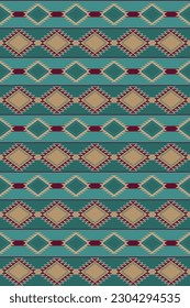 Ethnic style abstract geometric pattern. South Western design. Striped vector seamless pattern.